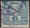 Austria - 1920 - Mercury - 6 K - Blue - Austria, Mercurio - Scott P32 - Mercury - 0